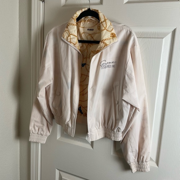 GUESS Della Cropped Bomber Jacket size small - Picture 2 of 9